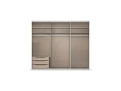 Quadra Schwebetürenschrank mit Glaselementen