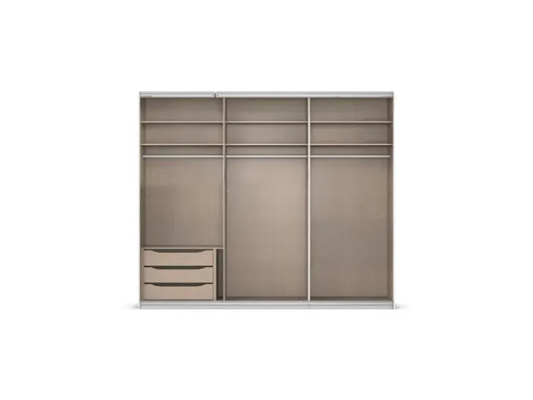 Quadra Schwebetürenschrank mit Glaselementen