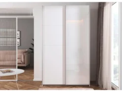 Quadra Schwebetürenschrank mit Glaselementen