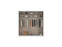Quadra Schwebetürenschrank mit Glaselementen