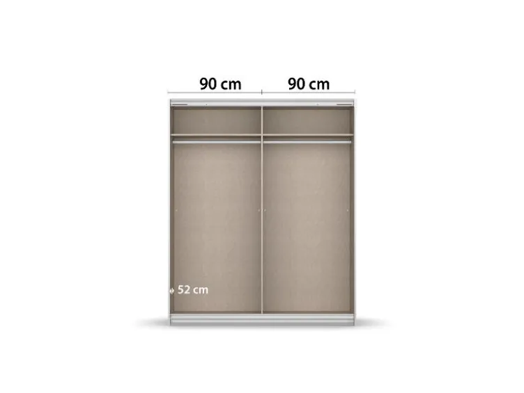 Quadra Schwebetürenschrank mit Glaselementen