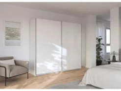 Quadra Schwebetürenschrank mit Glaselementen