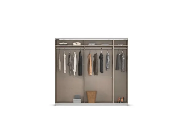Quadra Schwebetürenschrank mit Glaselementen