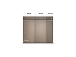 Quadra Schwebetürenschrank mit Glaselementen