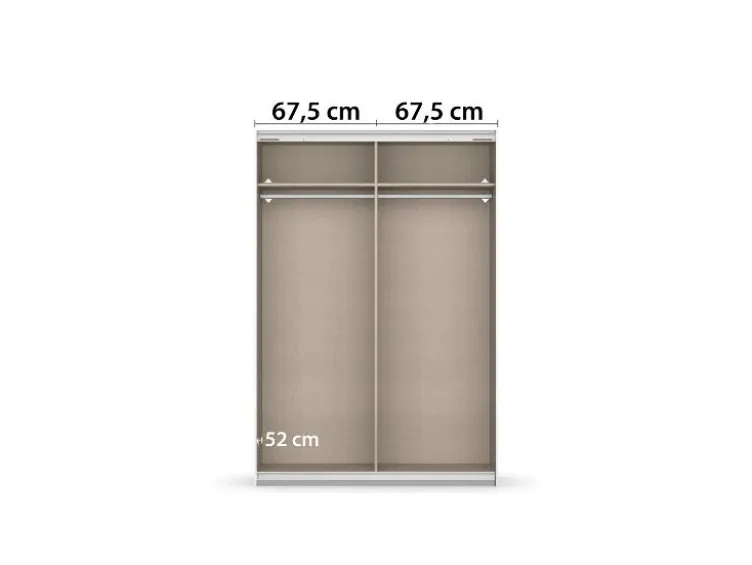 Quadra Schwebetürenschrank mit Glaselementen