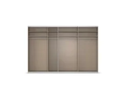 Quadra Schwebetürenschrank mit Glaselementen