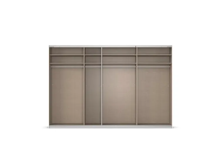 Quadra Schwebetürenschrank mit Glaselementen