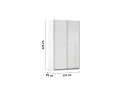 Quadra Schwebetürenschrank mit Glaselementen