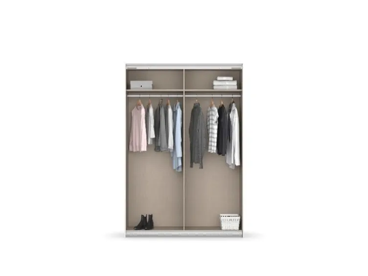 Quadra Schwebetürenschrank mit Glaselementen