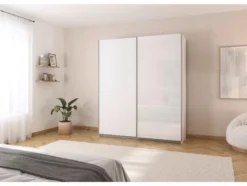 Quadra Schwebetürenschrank mit Glaselementen