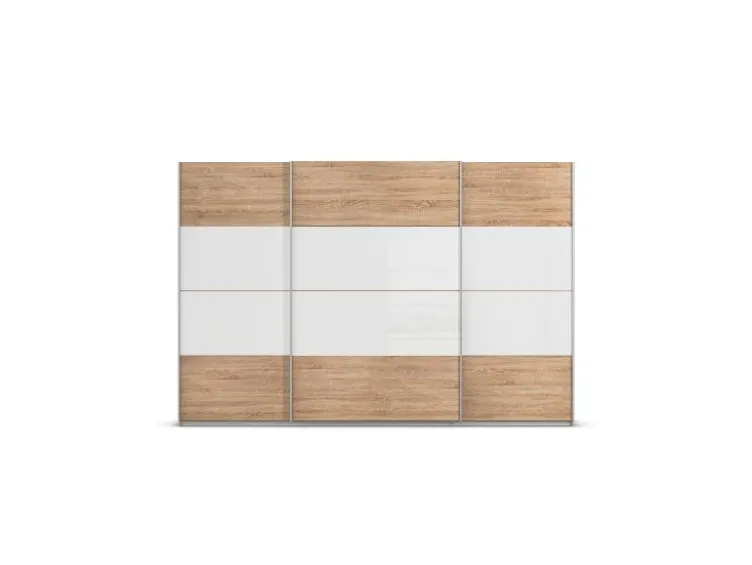 Quadra Schwebetürenschrank mit Glaselementen
