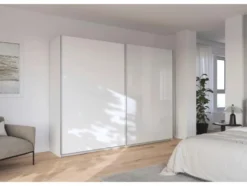 Quadra Schwebetürenschrank mit Glaselementen