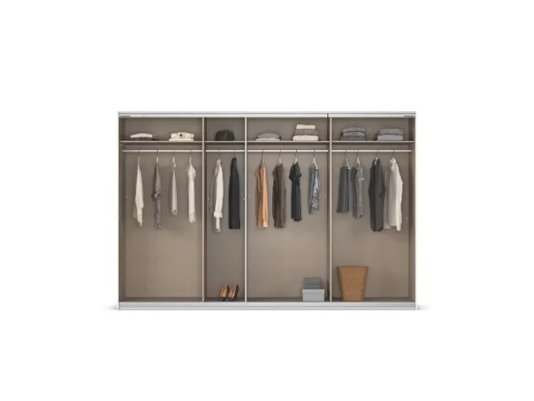 Quadra Schwebetürenschrank mit Glaselementen