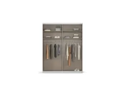 Quadra Schwebetürenschrank mit Glaselementen