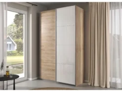 Quadra Schwebetürenschrank mit Glaselementen