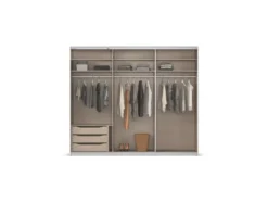 Quadra Schwebetürenschrank mit Glaselementen