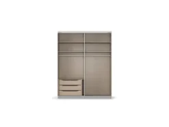 Quadra Schwebetürenschrank mit Glaselementen