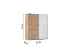 Quadra Schwebetürenschrank mit Glaselementen