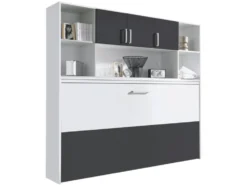 Querklappbett »ALBERO«, mit Regalelement und Schrank