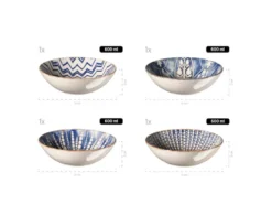 Salat-Set »Iberico Blue«, 5-teilig, 4 Designs