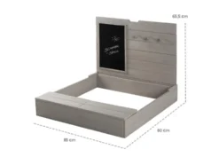Sandkasten mit Deckel, Tafel und Haken
