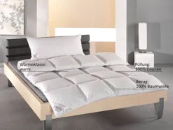 Sannwald Premium Daunen-Kassettenbettdecke warm