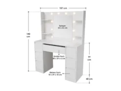 Schminktisch »Malia«, mit LED-Lampen