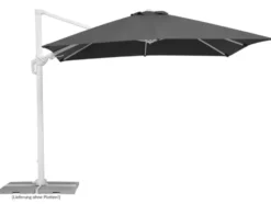 Schneider Ampelschirm »RHODOS TWIST BIANCO«, 300 x 300 cm, mit Plattenständer, imprägniert