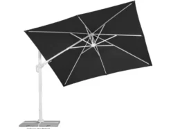 Schneider Ampelschirm »RHODOS TWIST BIANCO«, 300 x 300 cm, mit Plattenständer, imprägniert