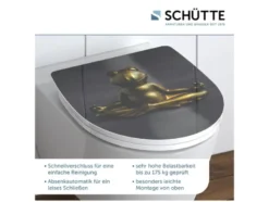 Schütte WC-Sitz High Gloss mit Absenkautomatik und Schnellverschluss