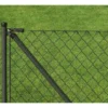 Set Maschendrahtzaun mit Einschlagbodenhülse 25m, anthrazit