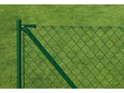 Set Maschendrahtzaun zum Einbetonieren, 25 m, grün
