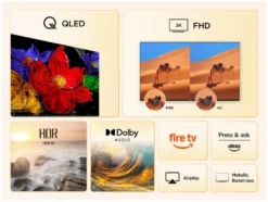 SF560 QLED Fernseher Fire TV Full HD Smart TV HDR Fernseher Alexa Triple-Tuner, 43 Zoll