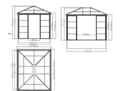 SOJAG Canada Pavillon »Castel«, aus Aluminium, inkl. Sonnensegel u. Insektenschutz, bronze