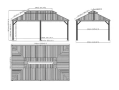 SOJAG Canada Pavillon »Messina«, aus Aluminium, Stahldach mit Lüftung, inkl. Fliegengitter