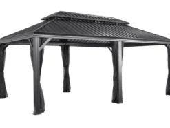 SOJAG Canada Pavillon »Messina«, aus Aluminium, Stahldach mit Lüftung, inkl. Fliegengitter