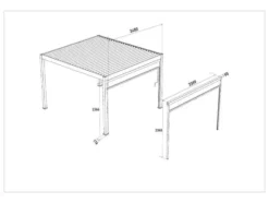 Sonnenrollo für Pavillon Trumpf und Superior Pergola