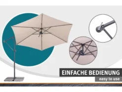 Sonnenschirm »Palmera 300«, inkl. Schutzhülle