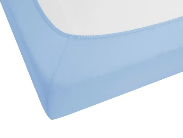 Spannbettlaken Baumwoll-Feinjersey, Steghöhe bis 22 cm