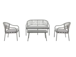 Stahl-Geflecht-Coffee-Set »Bilbao«, 4-teilig