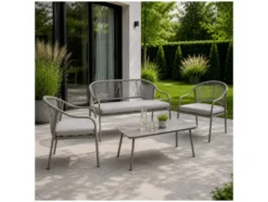 Stahl-Geflecht-Coffee-Set »Bilbao«, 4-teilig