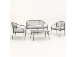 Stahl-Geflecht-Coffee-Set »Bilbao«, 4-teilig