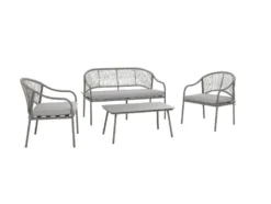 Stahl-Geflecht-Coffee-Set »Bilbao«, 4-teilig
