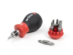 Stubby-Schraubendreher, mit Bit Magazin und magnetisch TORX mit 6 Bits, 1/4