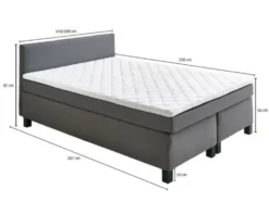 SUN GARDEN Boxspringbett »Bendigo«, mit 1 Bonell-Federkernmatratze, integrierter Topper