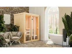 System-Sauna »Shorty«, mit Fronteinstieg, 3,6 kW Ofen
