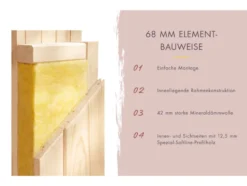 System-Sauna »Shorty«, mit Fronteinstieg, 3,6 kW Ofen