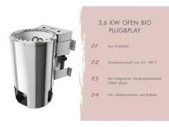 System-Sauna »Shorty«, mit Fronteinstieg, 3,6 kW Ofen