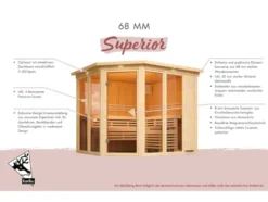 System-Sauna »Shorty«, mit Fronteinstieg, 3,6 kW Ofen