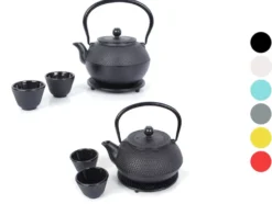 Teeservice aus Gusseisen